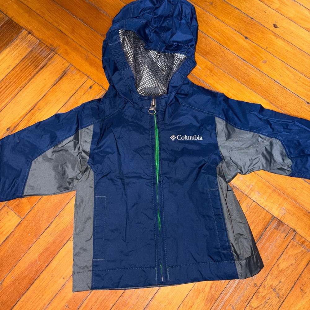 Columbia Kids Blue and Gray Raincoat